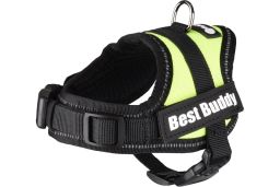 (har5flpl-xxxs) Dog harness Best Buddy Pluto blue grid XS (1)