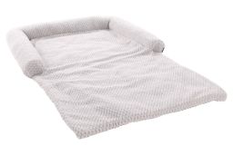 Sofa dog cushion Jacquard grey - 80 x 130 x 10 cm (PCB1FLJS-3) (1)