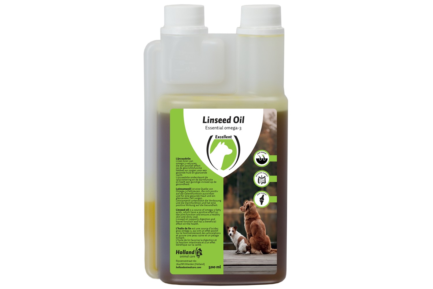 Huile de lin Excellent complément alimentaire chien 500ml