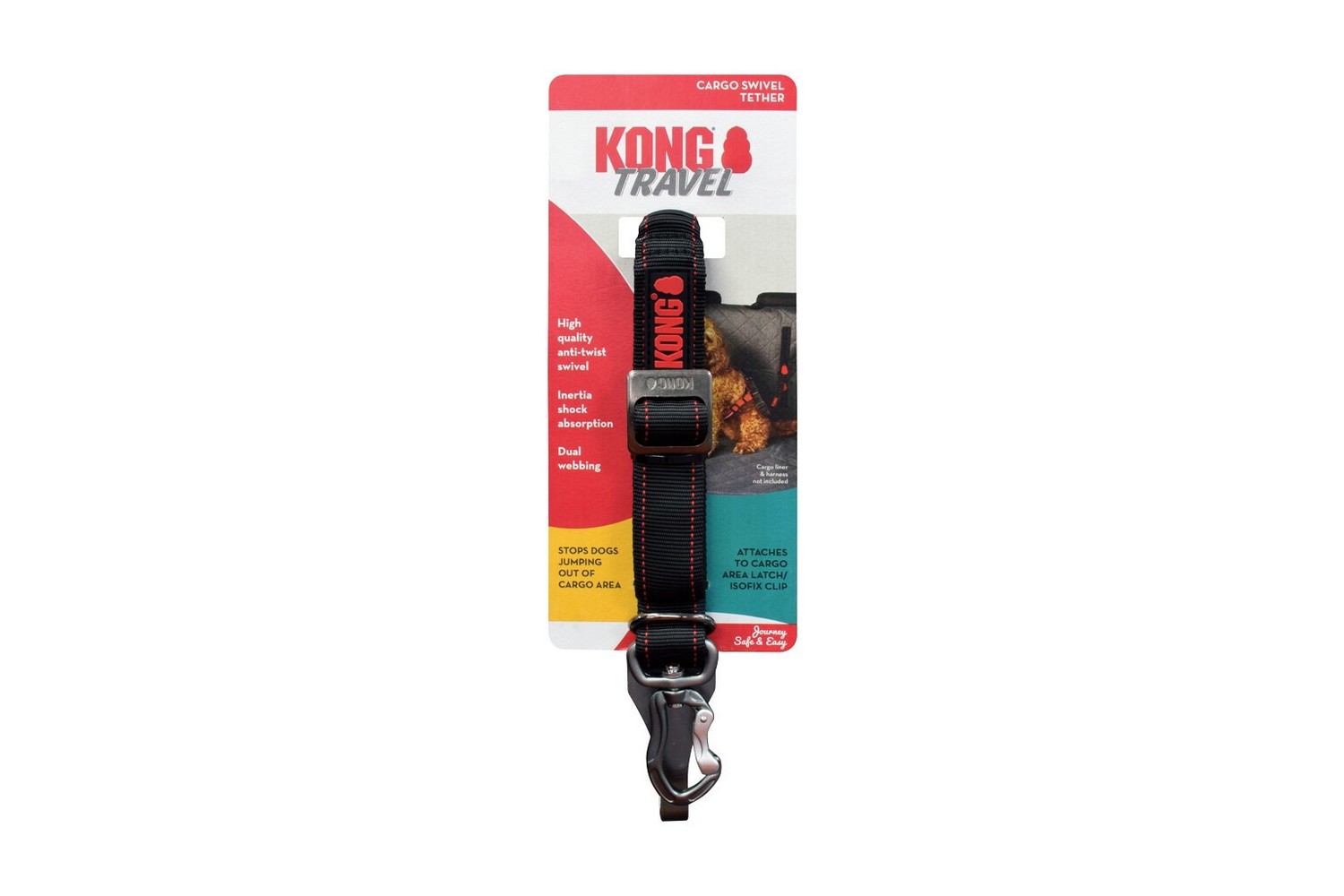 Attache de sécurité voiture KONG Travel Cargo Swivel Attache de sécurité voiture KONG Travel Cargo Swivel