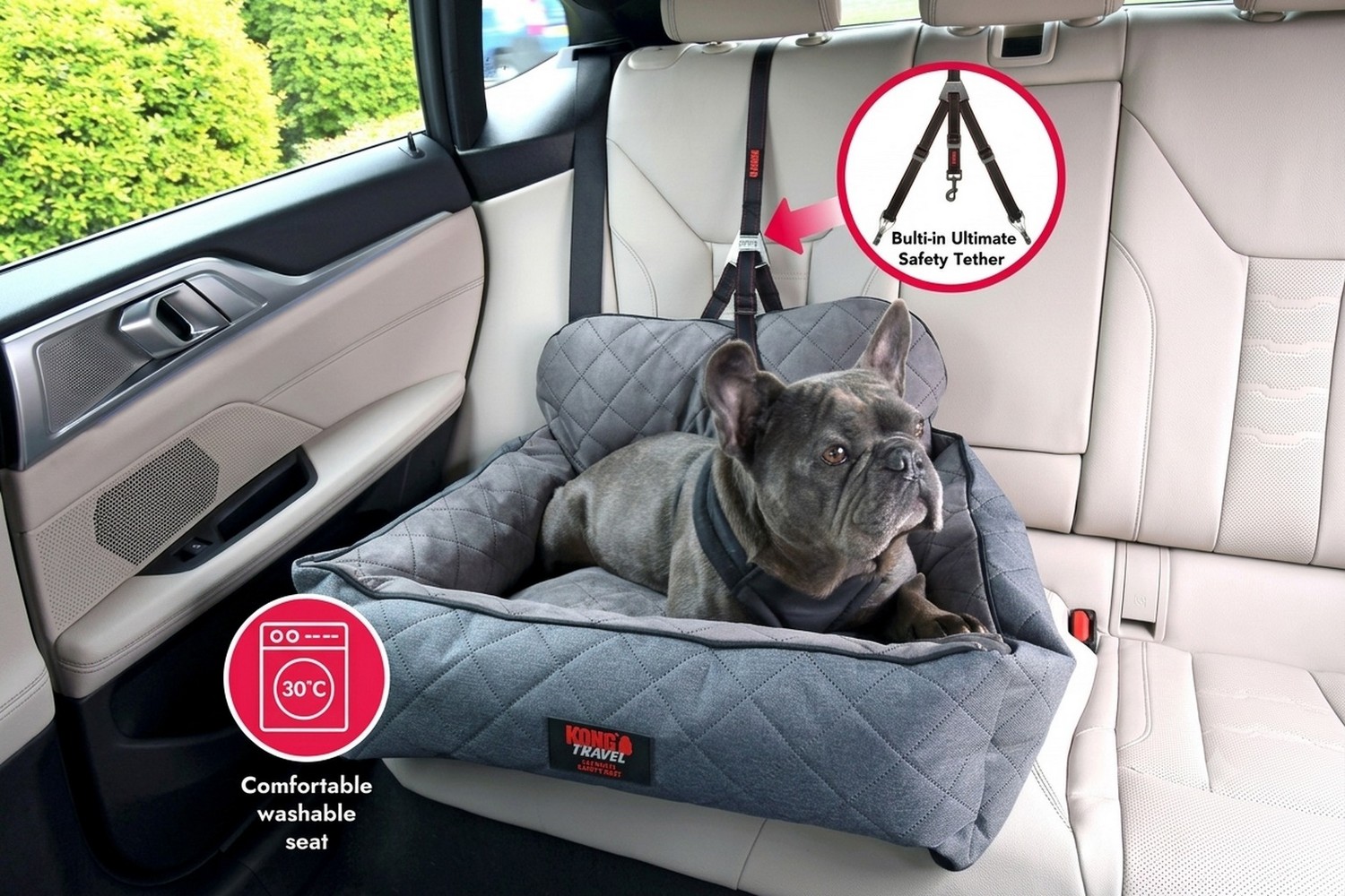 Dog car seat KONG Ultimate Safety Seat & Tether M (4) Dog car seat KONG Ultimate Safety Seat & Tether M (4)