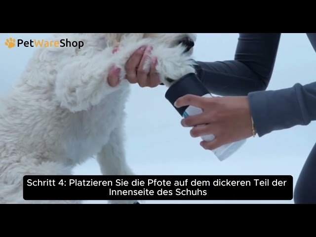 Wie man Goo-eez Hundeschuhe anzieht DE
